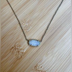 Kendra Scott Elisa Gold Iridescent Drusy Pendant Necklace